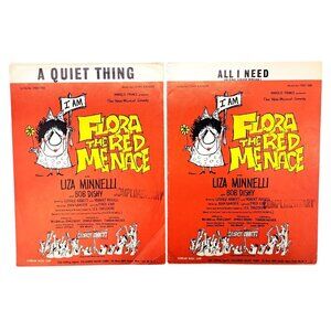 Vintage Flora Red Menace Sheet Music Lot Of 2 Minnelli 1965 Quiet Thing All Need